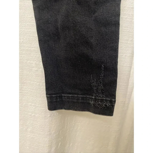 PILCRO & THE LETTERPRESS HIGH-RISE SLIM BUTTON FLY FADED BLACK DENIM JEANS SZ 25 - Picture 6 of 12